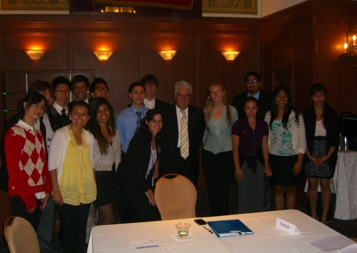 Students meeting with Ambassador Cretz